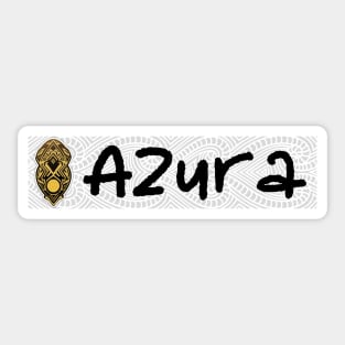 Azura Kingdom Logo 2 (Grey and White) Sticker